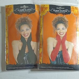1 Pair Black + 1 Pair Red Elbow Gloves